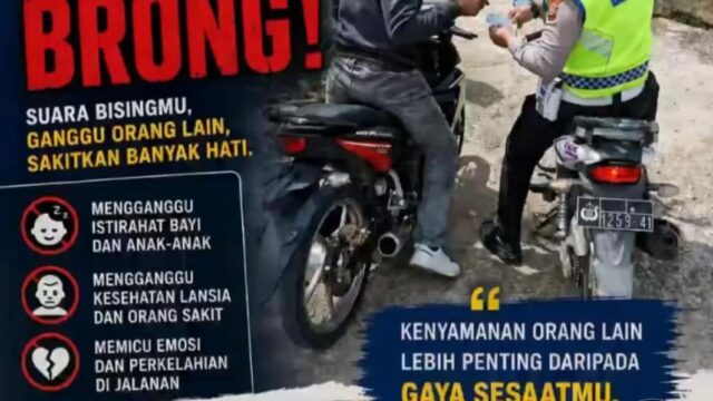 Razia Malam Polres Aceh Tamiang, 11 Motor Berknalpot Tak Sesuai Spesifikasi Terjaring