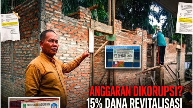 Anggaran Revitalisasi Sekolah di Madina Diduga Disunat Hingga 15% dari Pagu