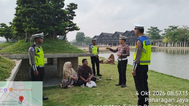 Berikan Rasa Aman bagi Wisatawan, Sat Lantas Polres Tulang Bawang Barat Gelar Patroli ke Tempat Objek Wisata