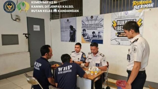 Perkuat Pencegahan Narkoba, Rutan Kandangan Gelar Tes Urine bagi Pegawai dan Warga Binaan