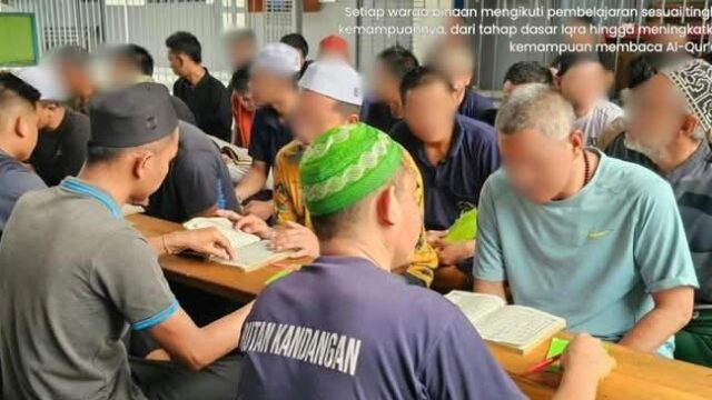 Perkuat Pembinaan Kepribadian, WBP Rutan Kandangan Belajar Al-Qur’an dan Iqra