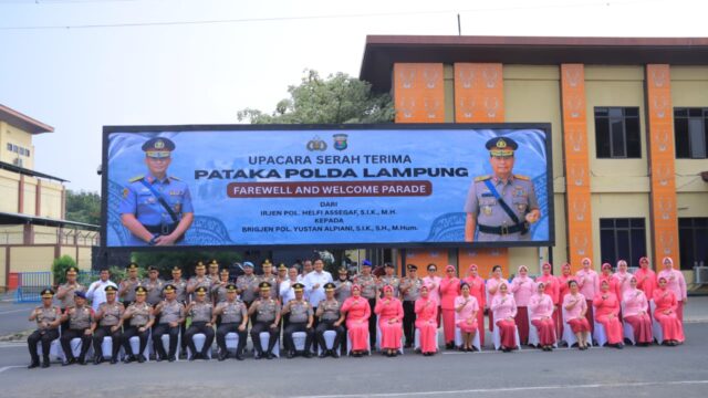 Kapolres Tulang Bawang AKBP Adri Bhirawasto Hadiri Serah Terima Pataka Polda Lampung, Momentum Pergantian Kepemimpinan Penuh Khidmat dan Semangat Baru