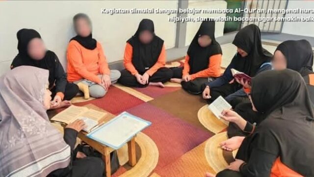 Perkuat Pembinaan Spiritual, Rutan Kandangan Bimbing Warga Binaan Belajar Baca Tulis Al-Qur’an